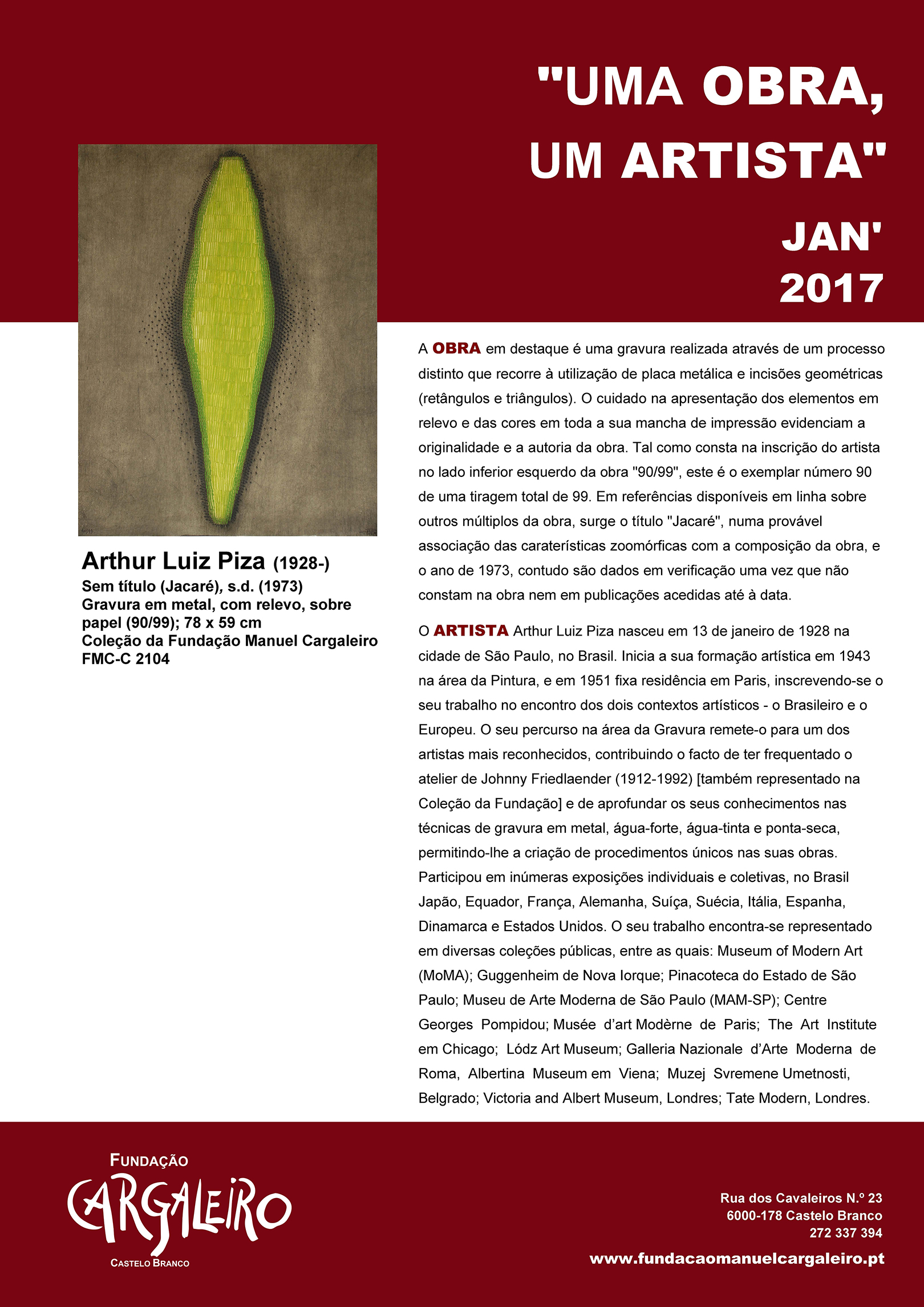 Imagem Evento - Uma Obra Um Artista _JAN_2017_peq