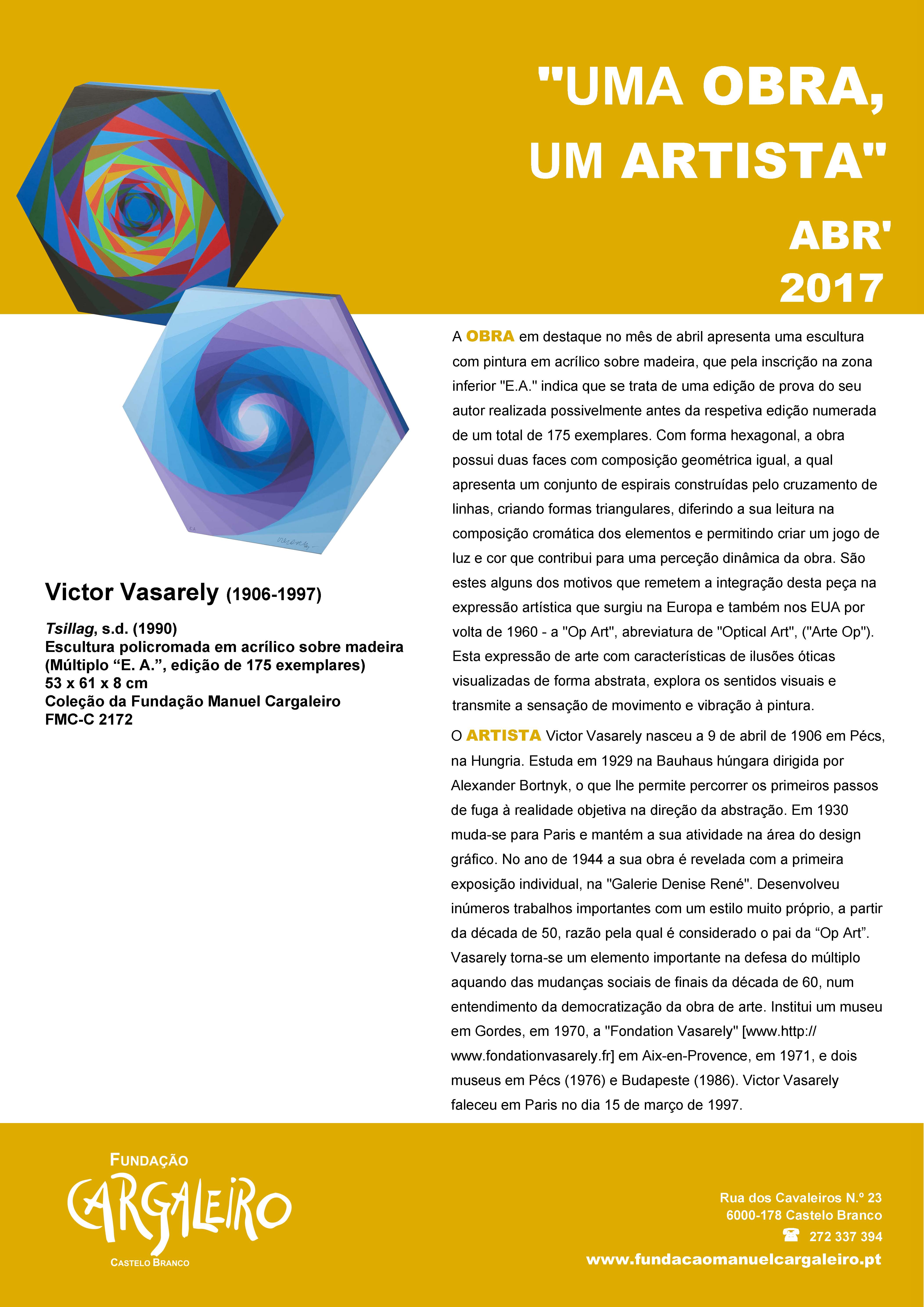 Imagem Evento - Umaobraumartista ABR 2017