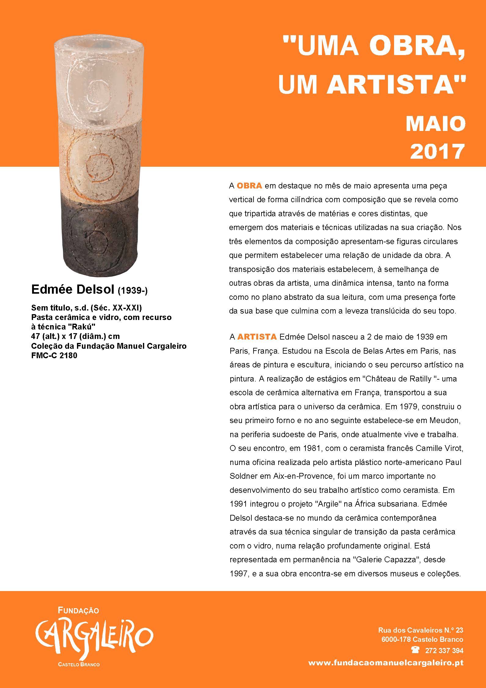 Imagem Evento - Umaobraumartista MAIO 2017