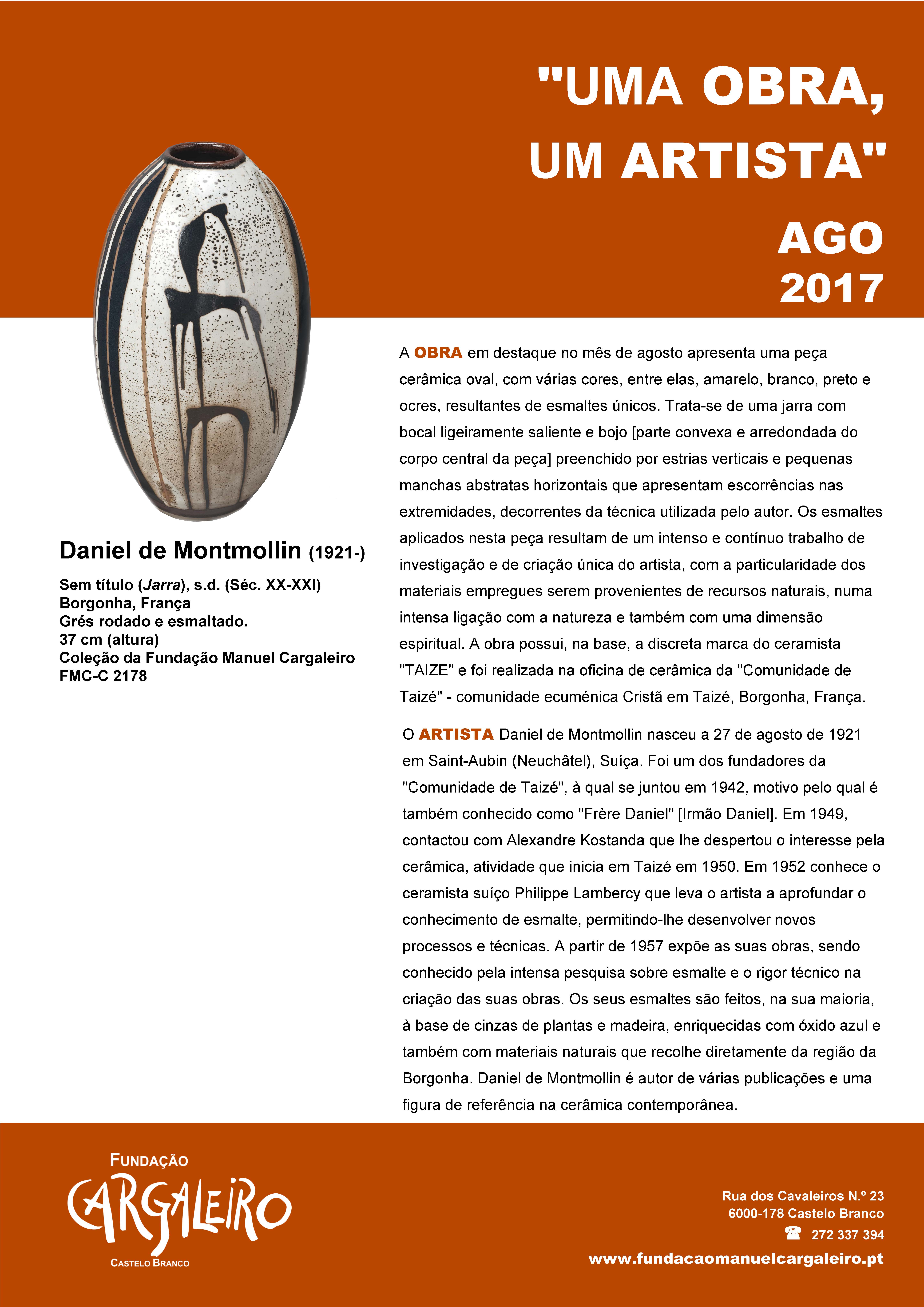 Imagem Evento - Umaobraumartista AGO 2017